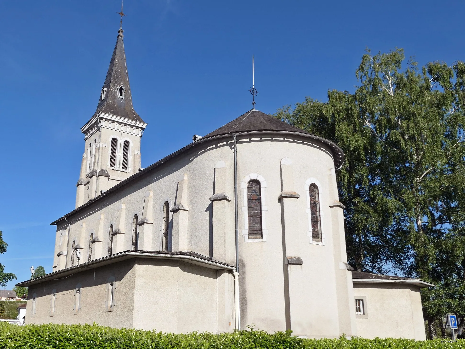 Bidos - Eglise <> Gurmençon - Eglise