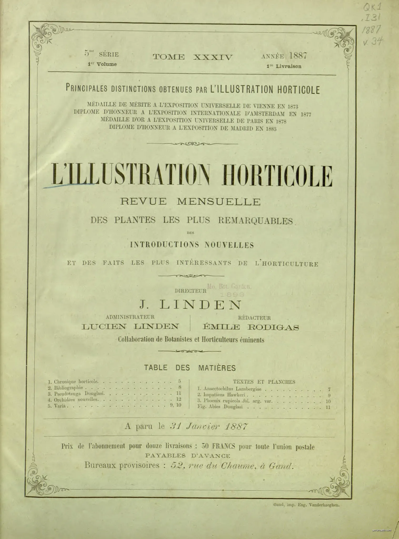 Subjects: Floriculture; Gardening; Greenhouses; Horticulture; Periodicals | Autor: Lemaire, Charles Antoine, | Licencja: Public domain | Źródło: Wikimedia Commons