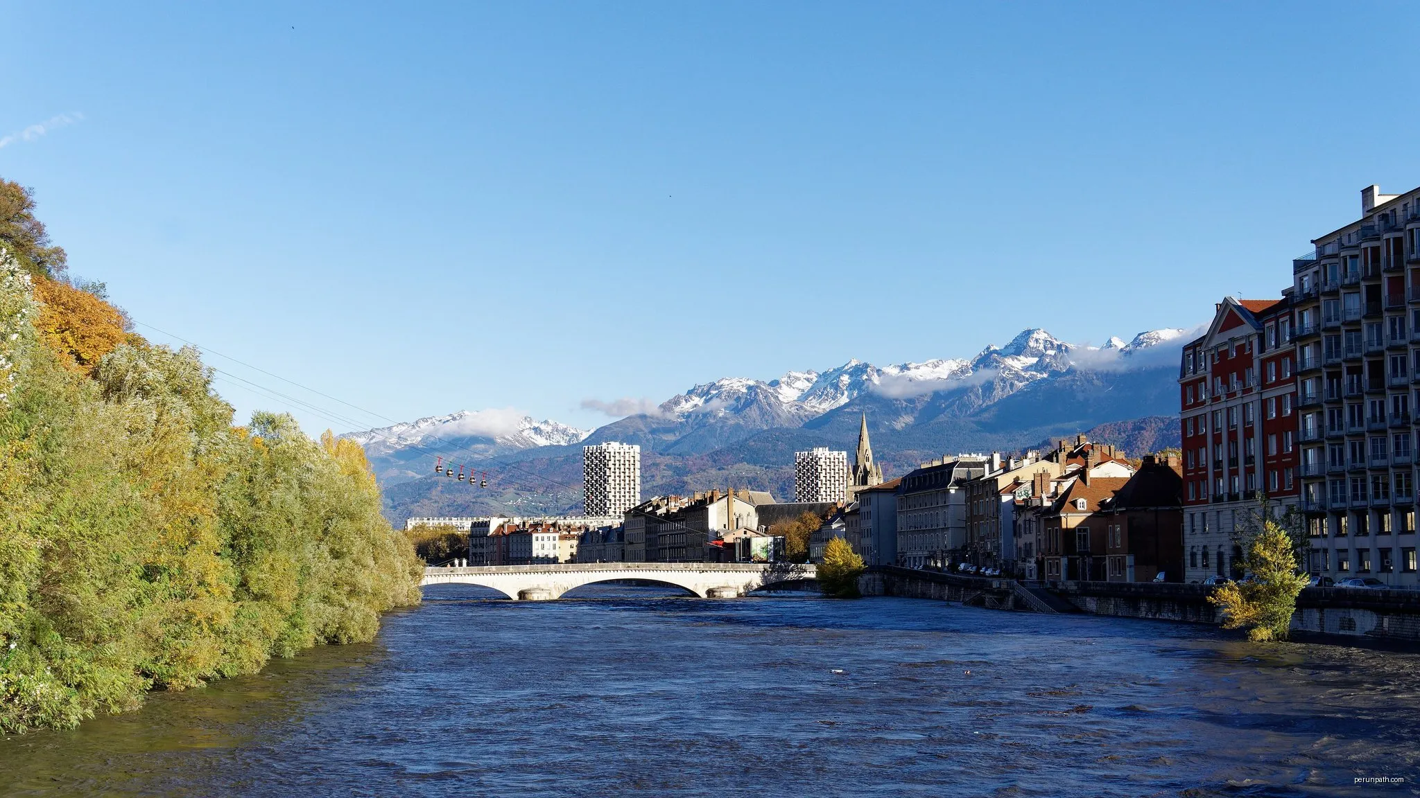 Voie Verte de la digue de l'Isère en amont de Grenoble