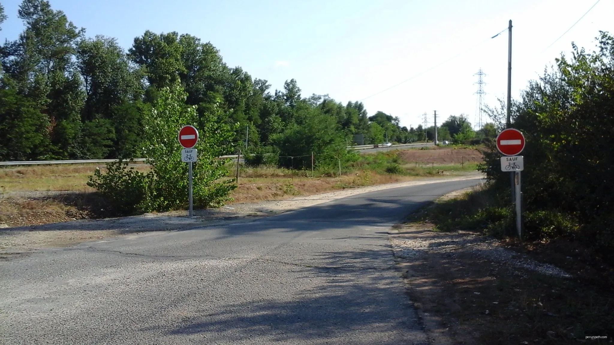 Piste cyclable à travers la Garonne et Langon
