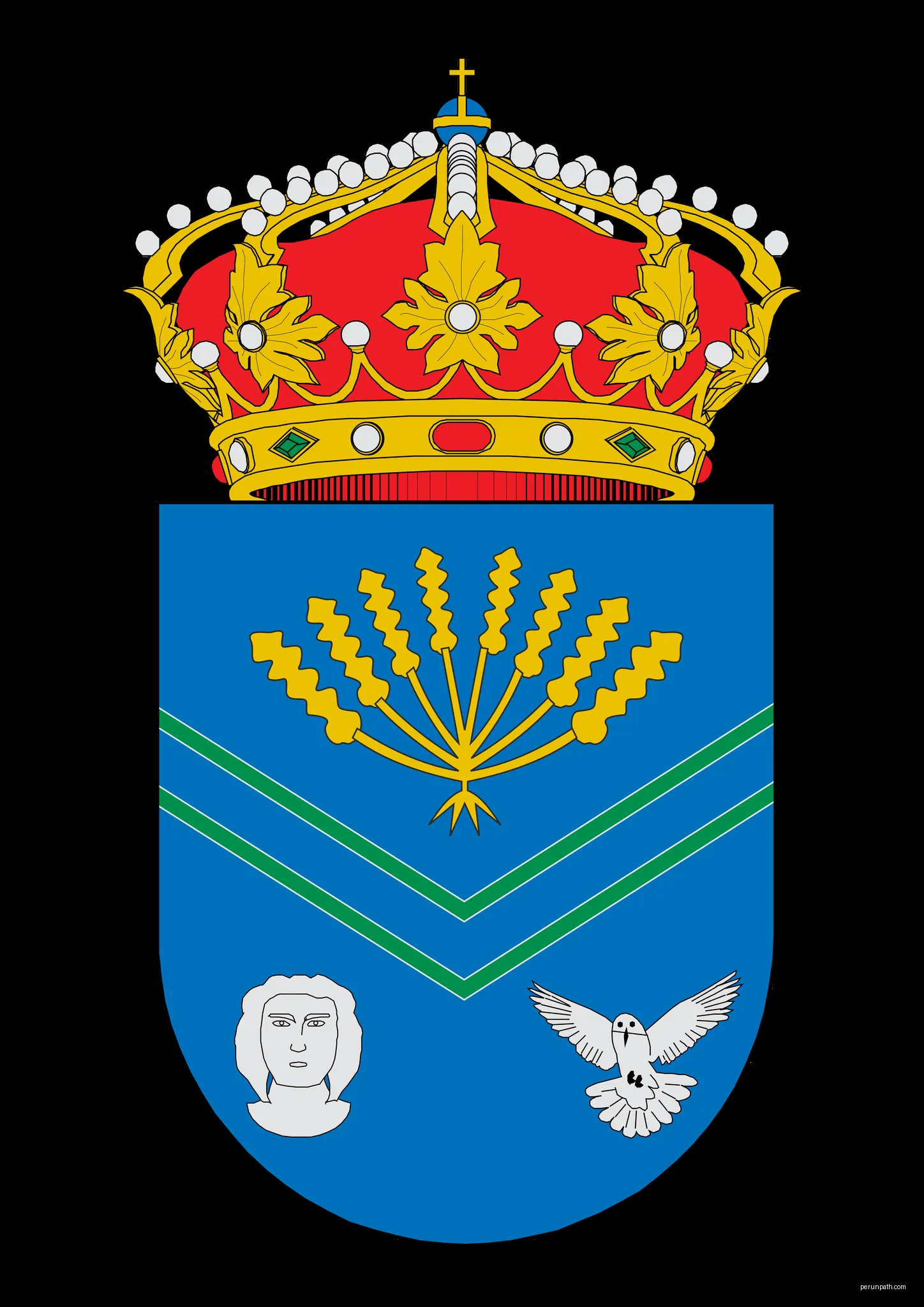 Escudo de la Entidad Local Menor de Ontinar de Salz (Zuera) en la provincia de Zaragoza (España) | Autor: Abraham Vázquez | Licencja: Public domain | Źródło: Wikimedia Commons
