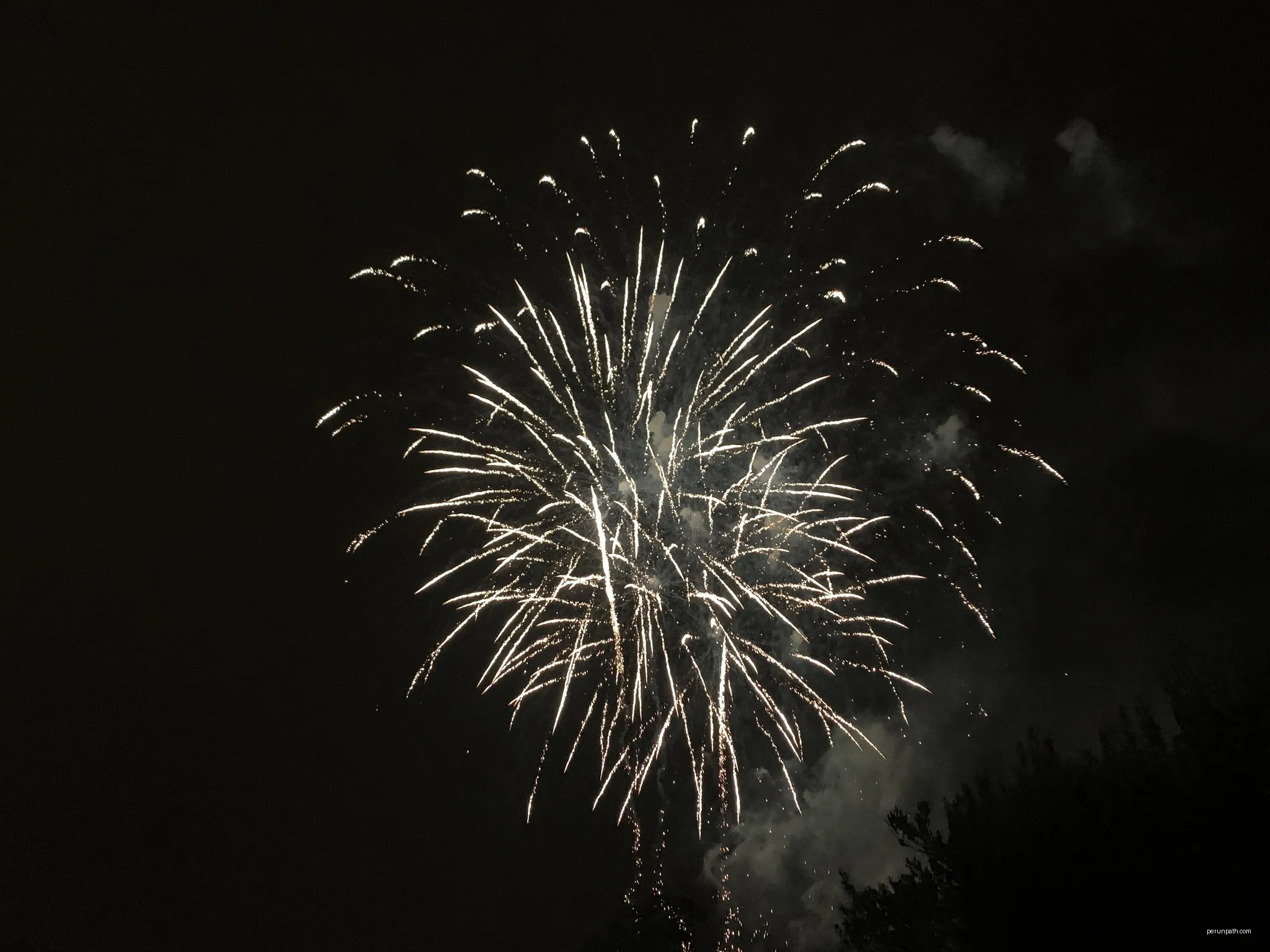 Feu d'artifice au lac Jean-Marie Rouché, Le Crès. | Autor: Chabe01 | Licencja: CC BY-SA 4.0 | Źródło: Wikimedia Commons