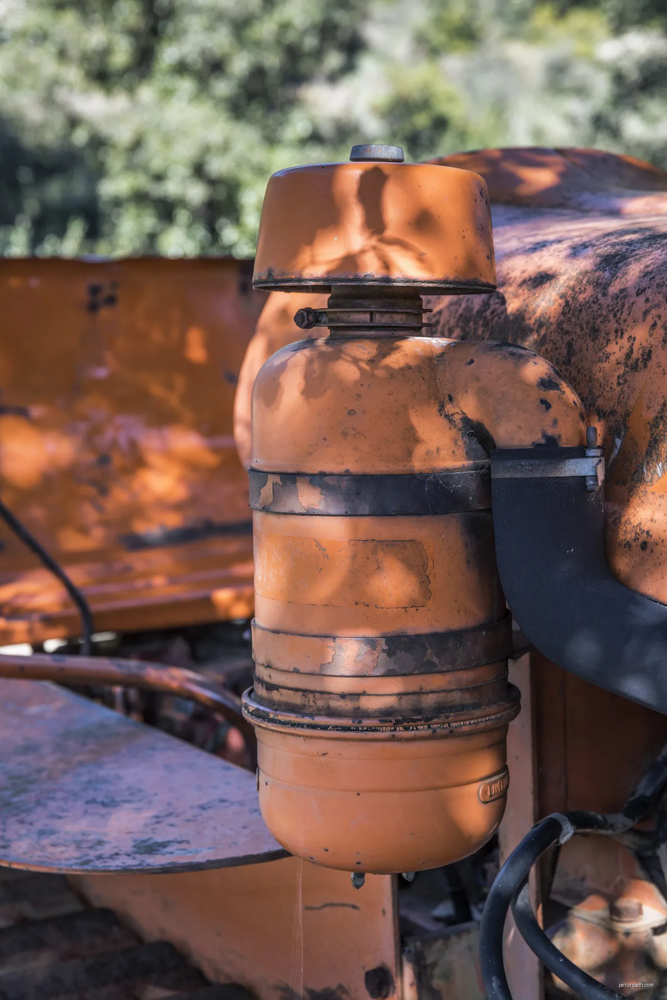 An abandoned tractor Fiat 332C in Roquebrun (Hérault, France). | Autor: Christian Ferrer | Licencja: CC BY 4.0 | Źródło: Wikimedia Commons