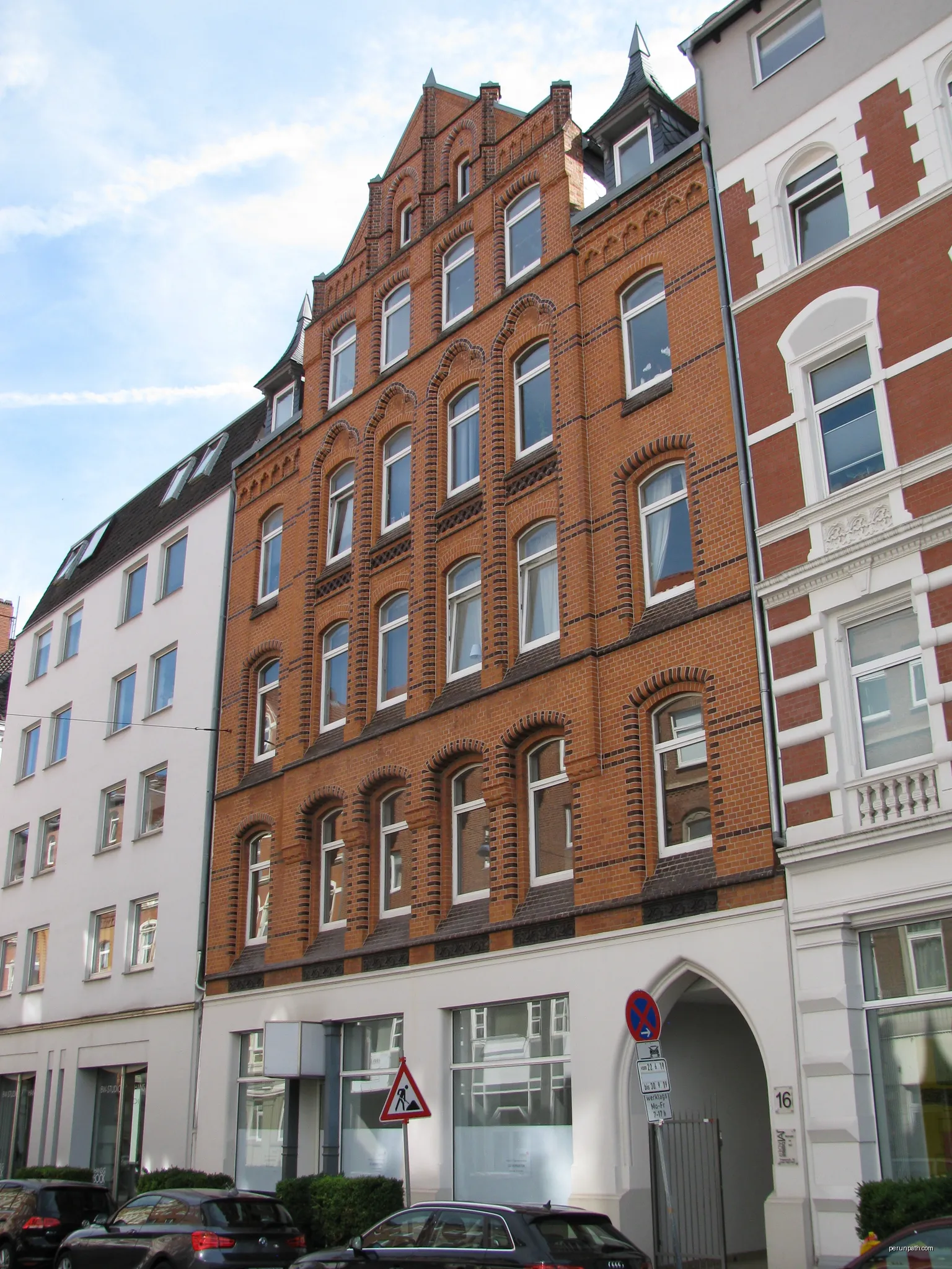 das Haus Friesenstraße 16 in Hannover | Autor: GeorgDerReisende | Licencja: CC BY-SA 4.0 | Źródło: Wikimedia Commons