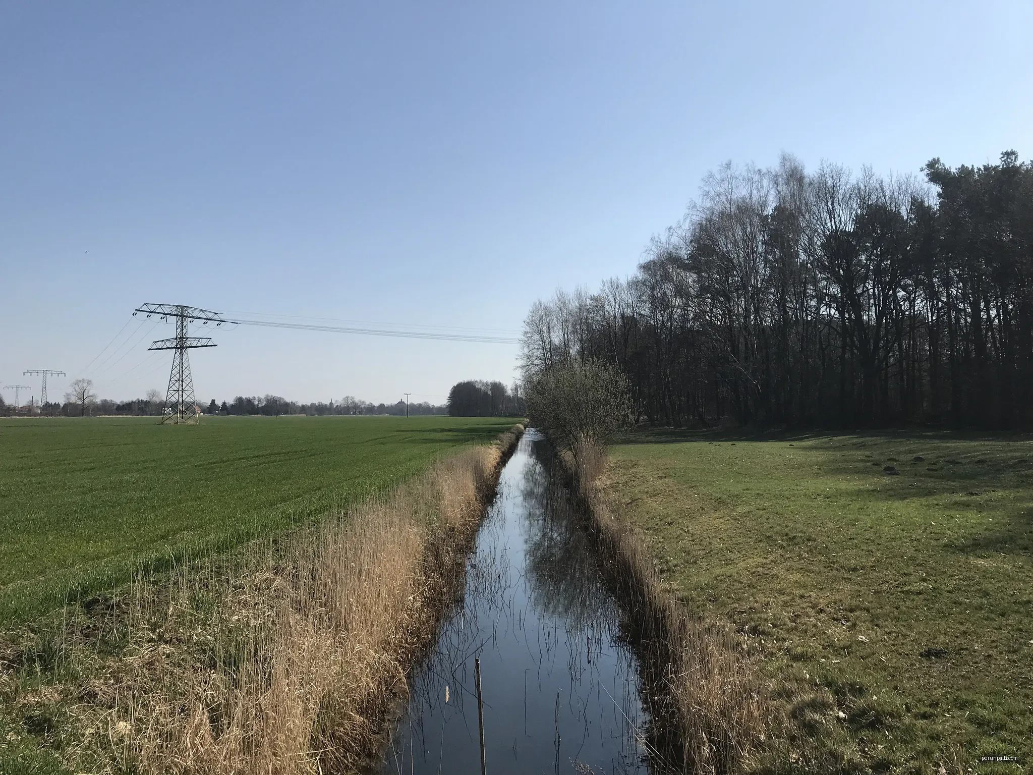 Wanderweg grüner Balken