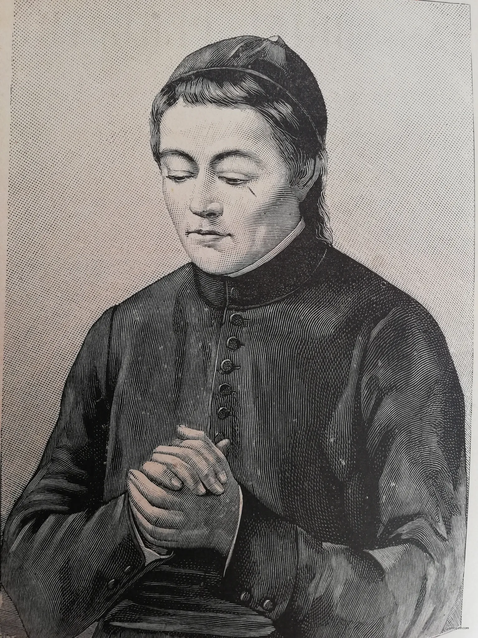 Engraving of 1889, representing Saint Jean-Gabriel Perboyre, a young priest, before leaving for China | Autor: GrandBout | Licencja: CC BY-SA 4.0 | Źródło: Wikimedia Commons