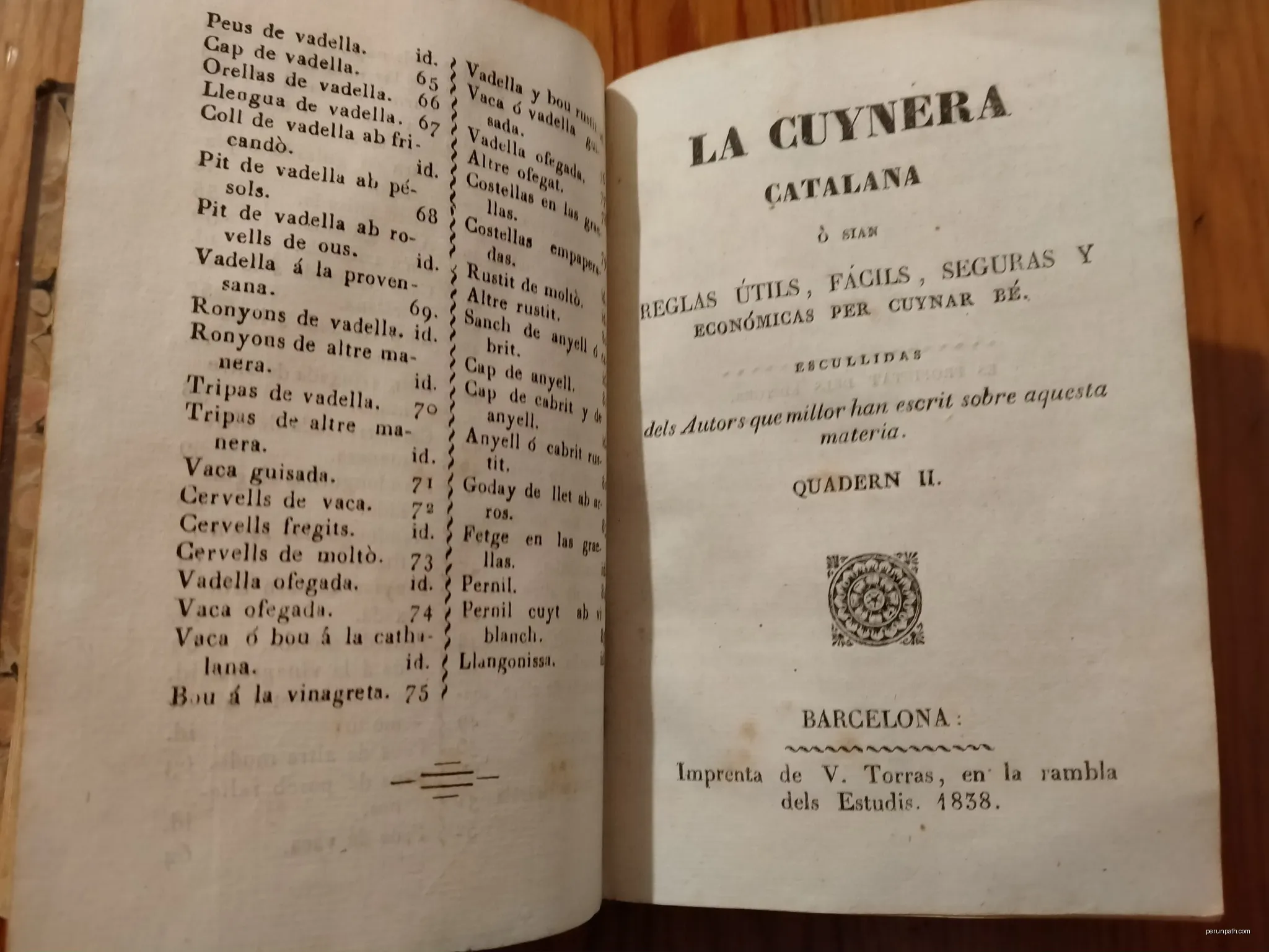 Portada QUADERN II 1838 | Autor: Josep Gallart Bau | Licencja: CC BY-SA 4.0 | Źródło: Wikimedia Commons