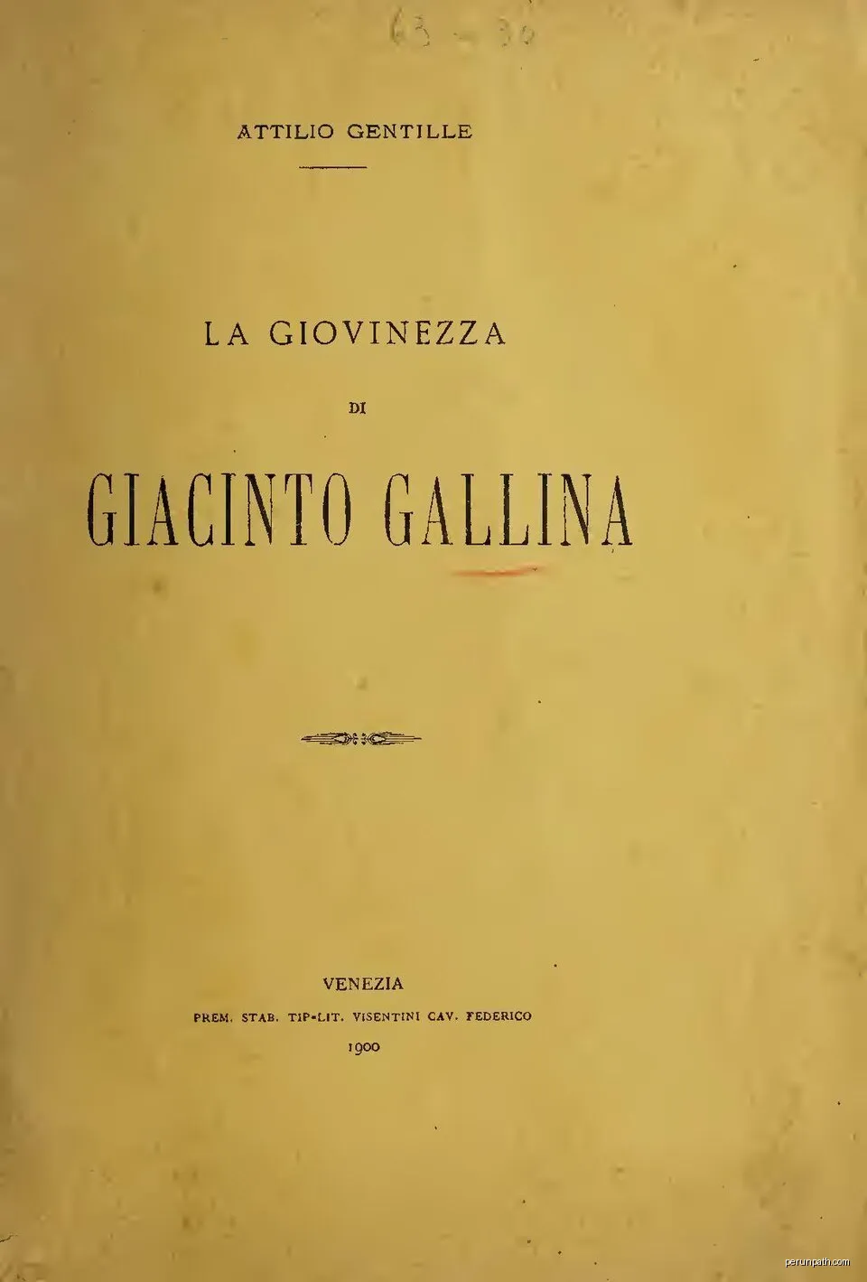 31 p. ; 24 cm
Includes bibliographical references
Subjects: Gallina, Giacinto, 1852-1897 -- Correspondence | Autor: Gentille, Attilio | Licencja: Public domain | Źródło: Wikimedia Commons