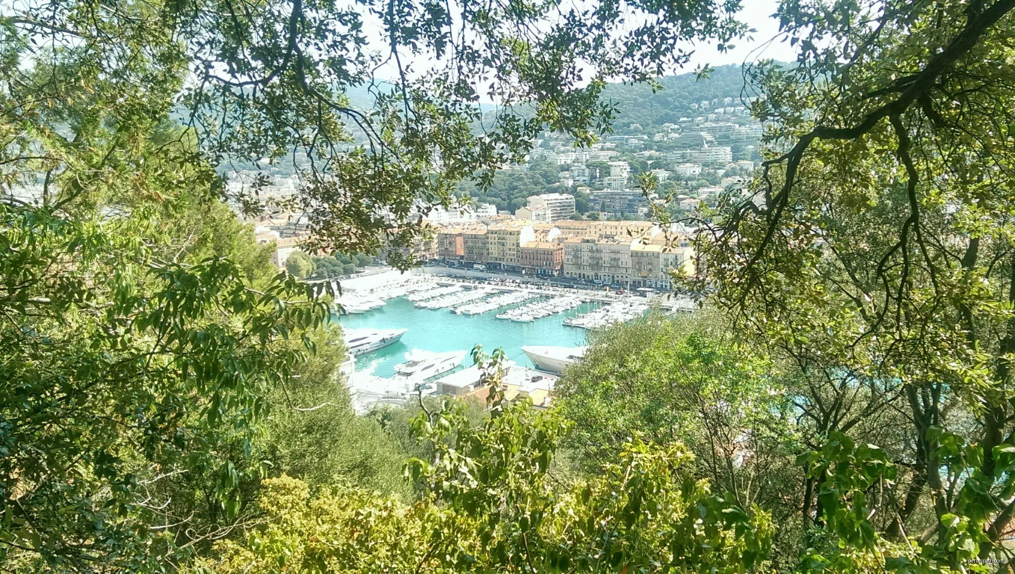 Vue du parc sur le port de Nice | Autor: Yaël T. | Licencja: CC BY 4.0 | Źródło: Wikimedia Commons