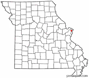 Adapted from Wikipedia's MO county maps by Catbar. | Autor: The original uploader was Catbar at English Wikipedia. | Licencja: CC BY-SA 3.0 | Źródło: Wikimedia Commons
