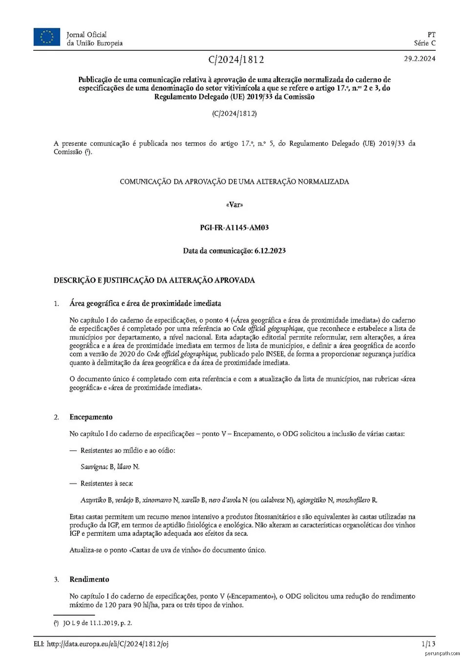 Official Journal of the European Union - C_202401812 of 29 February 2024 - Portuguese edition | Autor: Publications Office of the European Union | Licencja: Public domain | Źródło: Wikimedia Commons