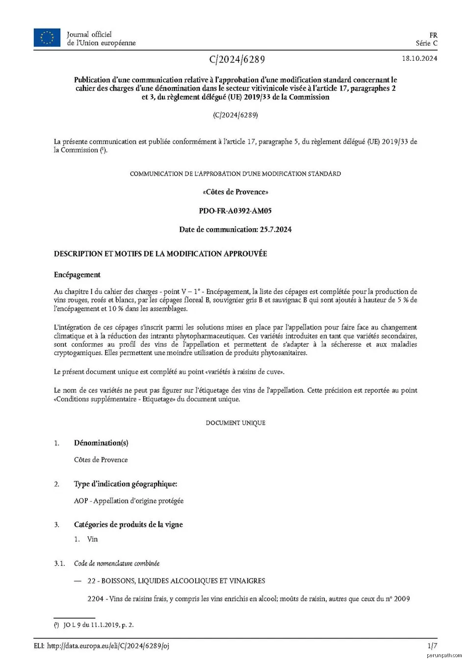 Official Journal of the European Union - C_202406289 of 18 October 2024 - French edition | Autor: Publications Office of the European Union | Licencja: Public domain | Źródło: Wikimedia Commons