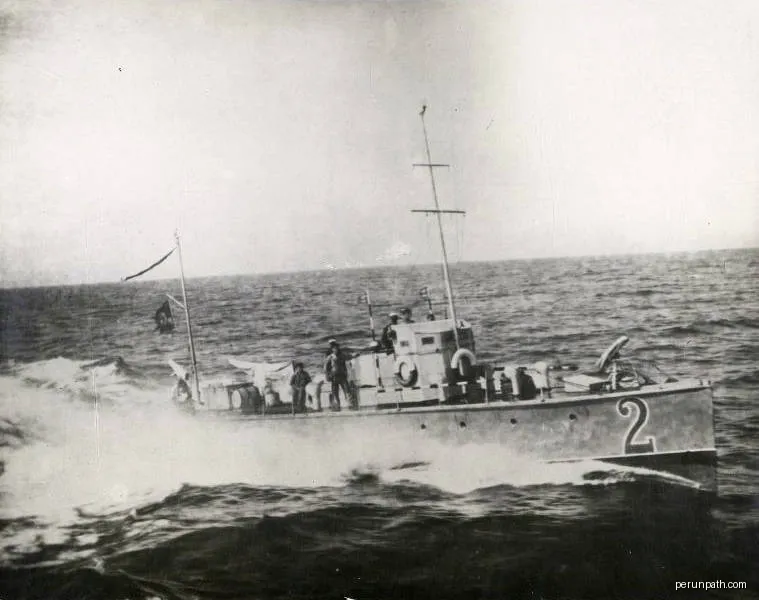 A patrol vessel on the Black Sea in 1920. | Autor: Unknown authorUnknown author | Licencja: Public domain | Źródło: Wikimedia Commons