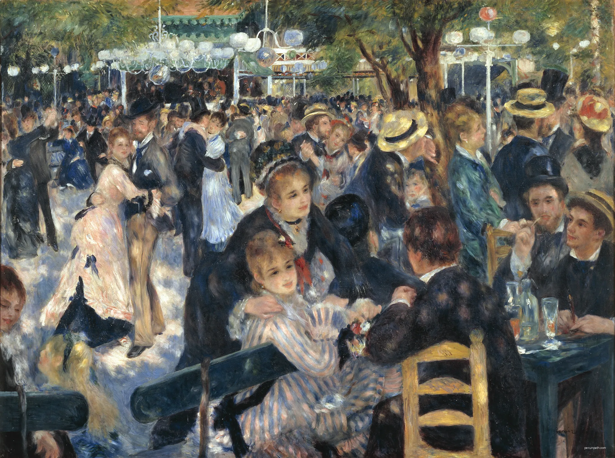 File:Pierre-Auguste Renoir, Le Moulin de la Galette.jpg | Autor: Pierre-Auguste Renoir | Licencja: Public domain | Źródło: Wikimedia Commons