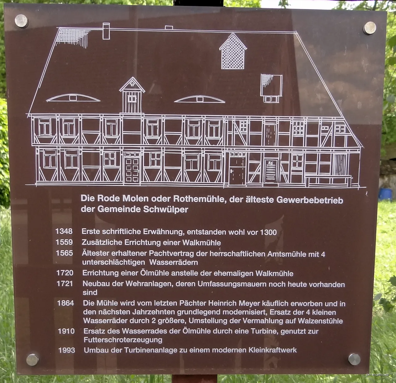 Information board at Rothemühle (Schwülper) | Autor: Okernick | Licencja: CC BY-SA 3.0 | Źródło: Wikimedia Commons